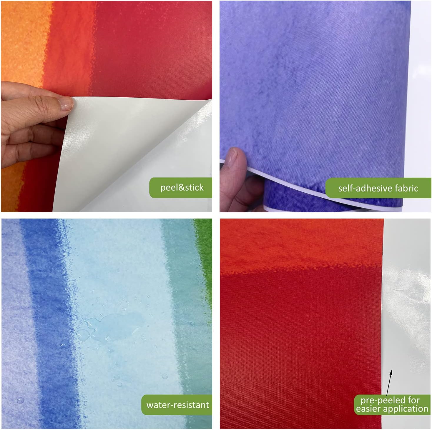 Fabric Rainbow Wall Decals for Kids Room
