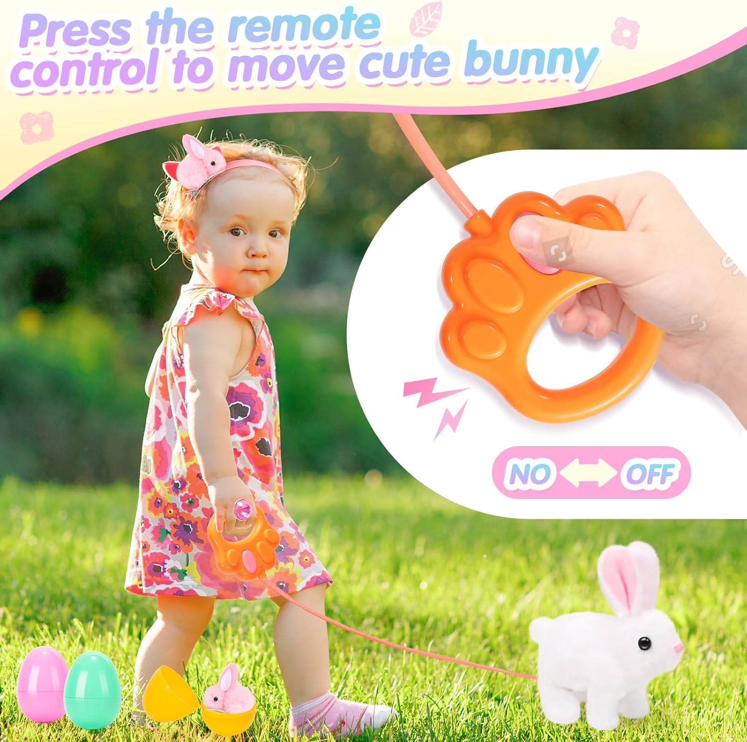 CatchCute Hopping Plush Bunny Interactive Toy