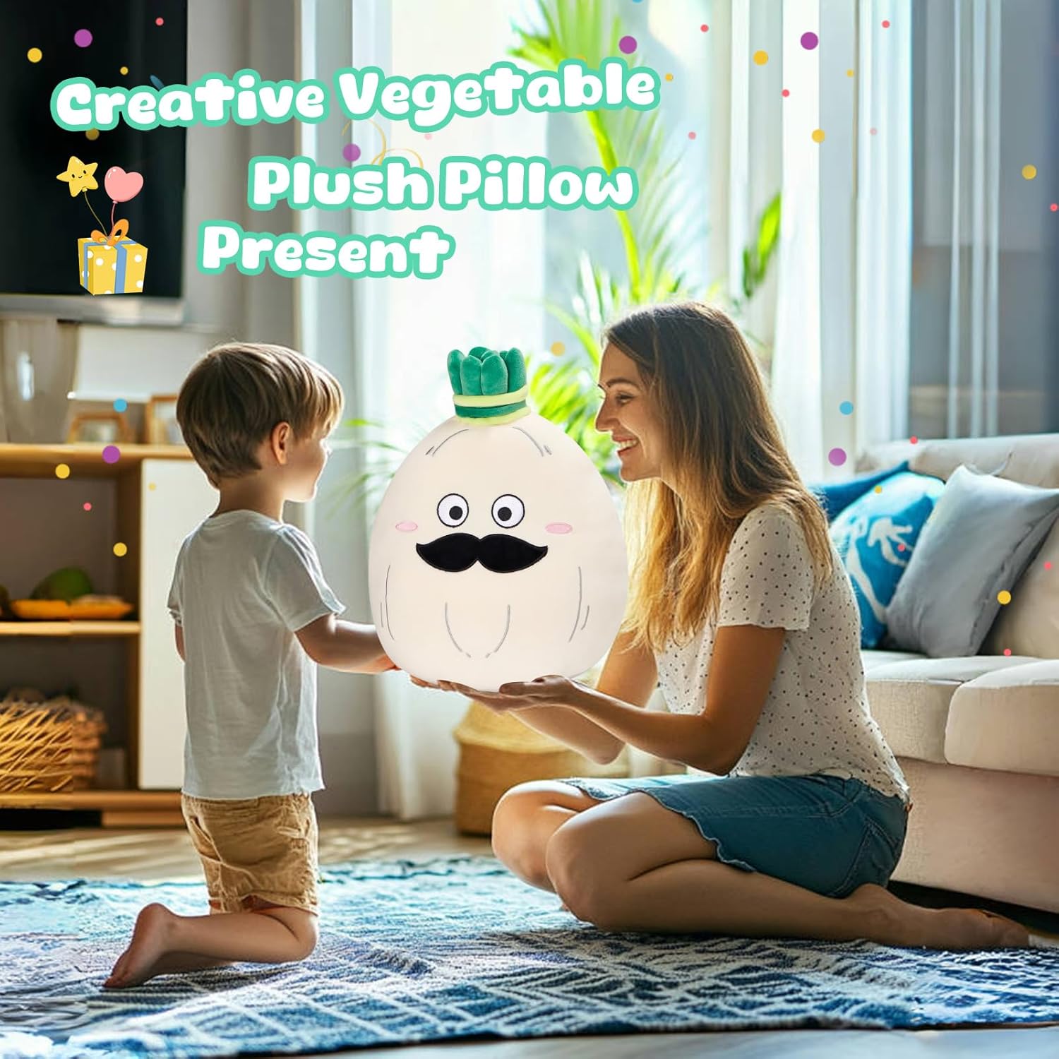 15 Inch Garlic Plush Stuffed Animal Pillow 1