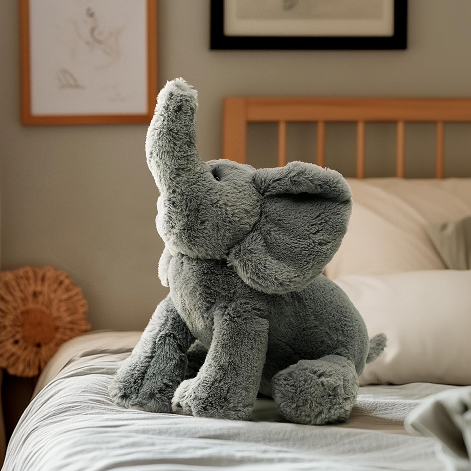 RECUR Plush Gray Elephant Stuffed Animal