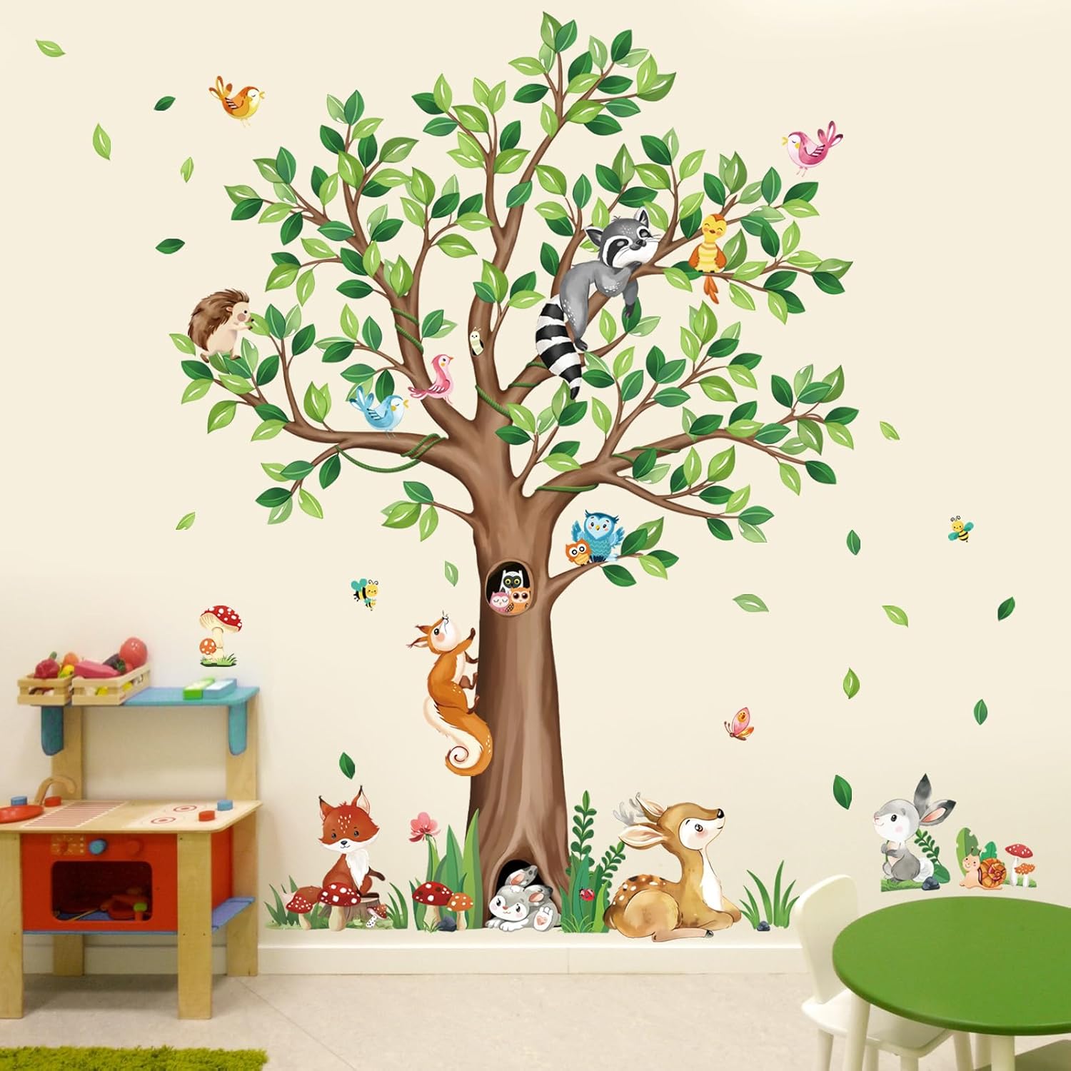 Decalmile Woodland Animals Wall Stickers