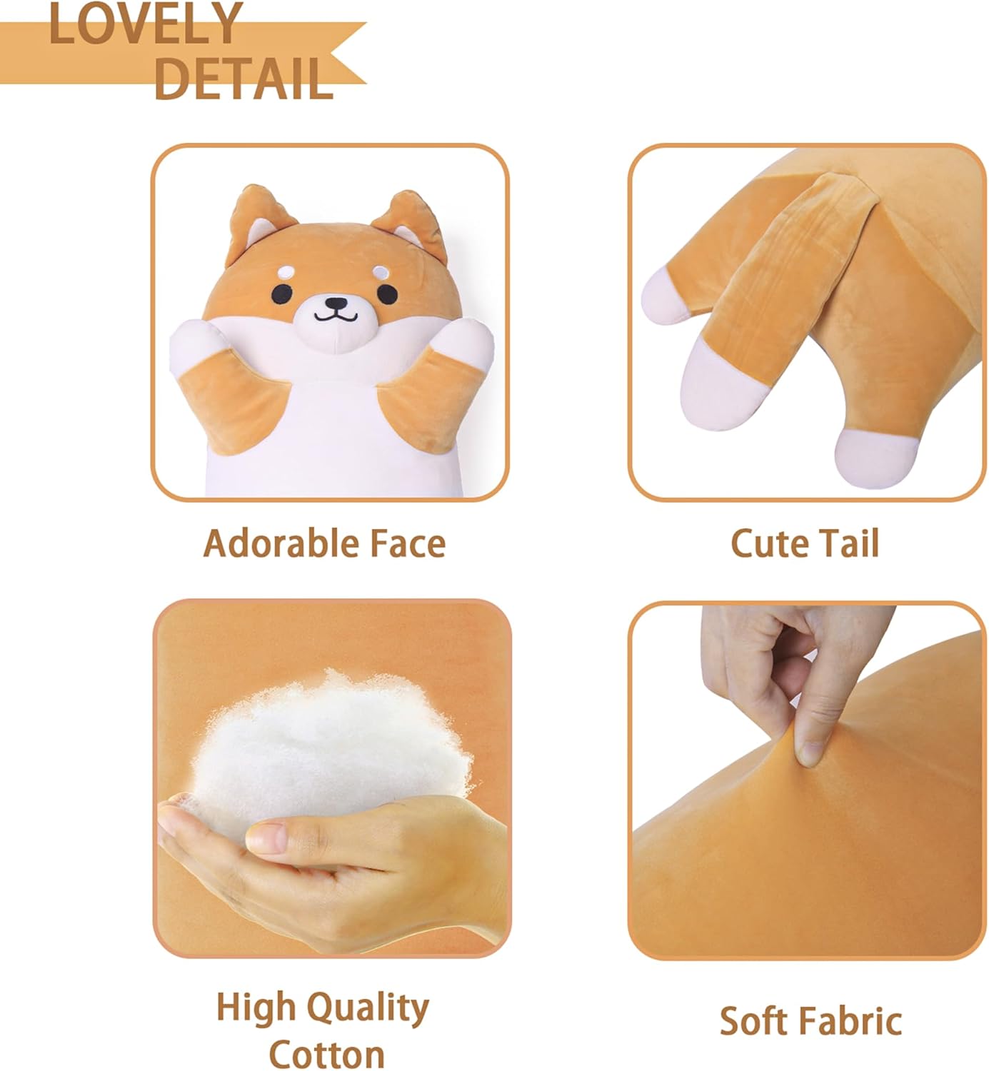 36 Inch Shiba Inu Plush Pillow
