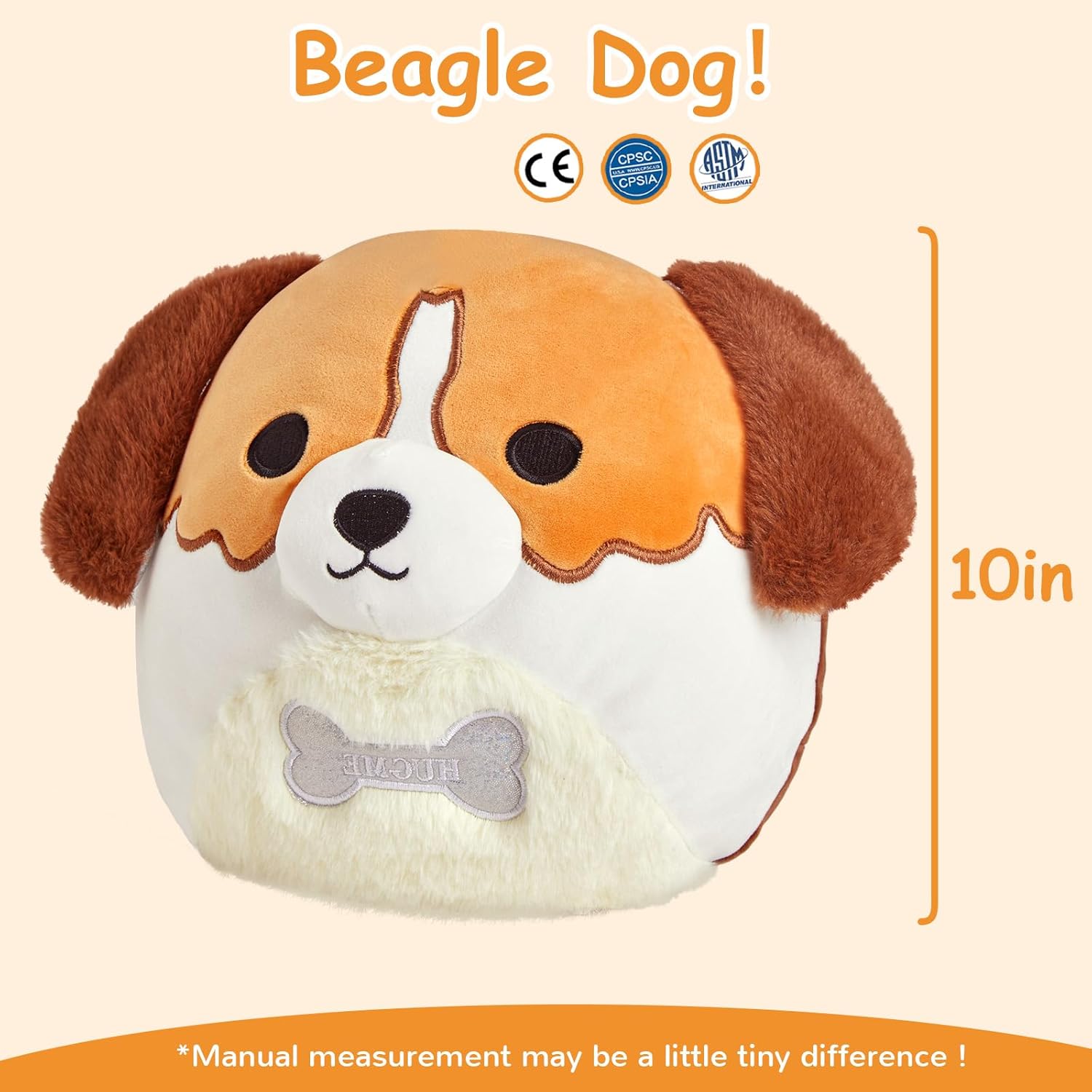 10 Inch Beagle Dog Plush Pillow