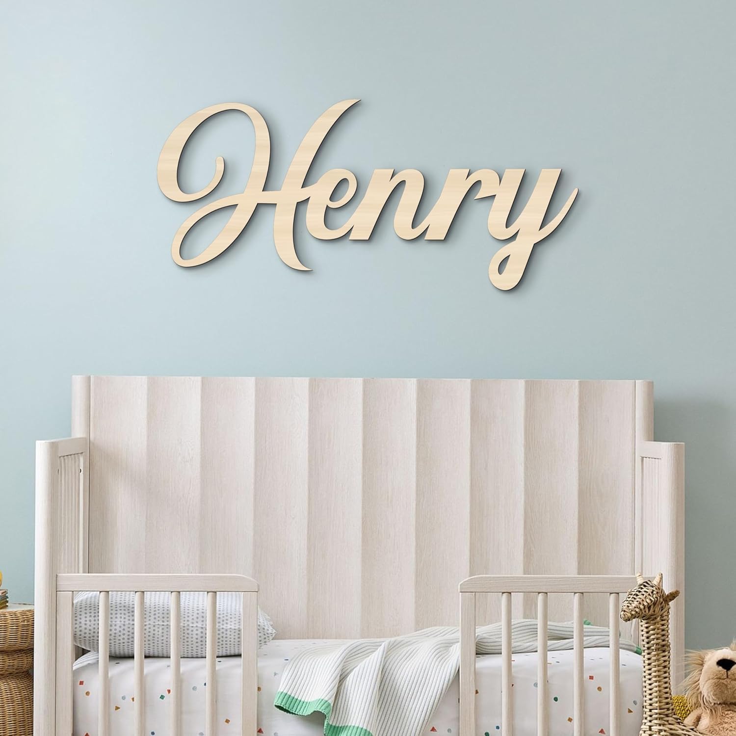 Woodland Wooden Name Sign for Nursery Wall Decor