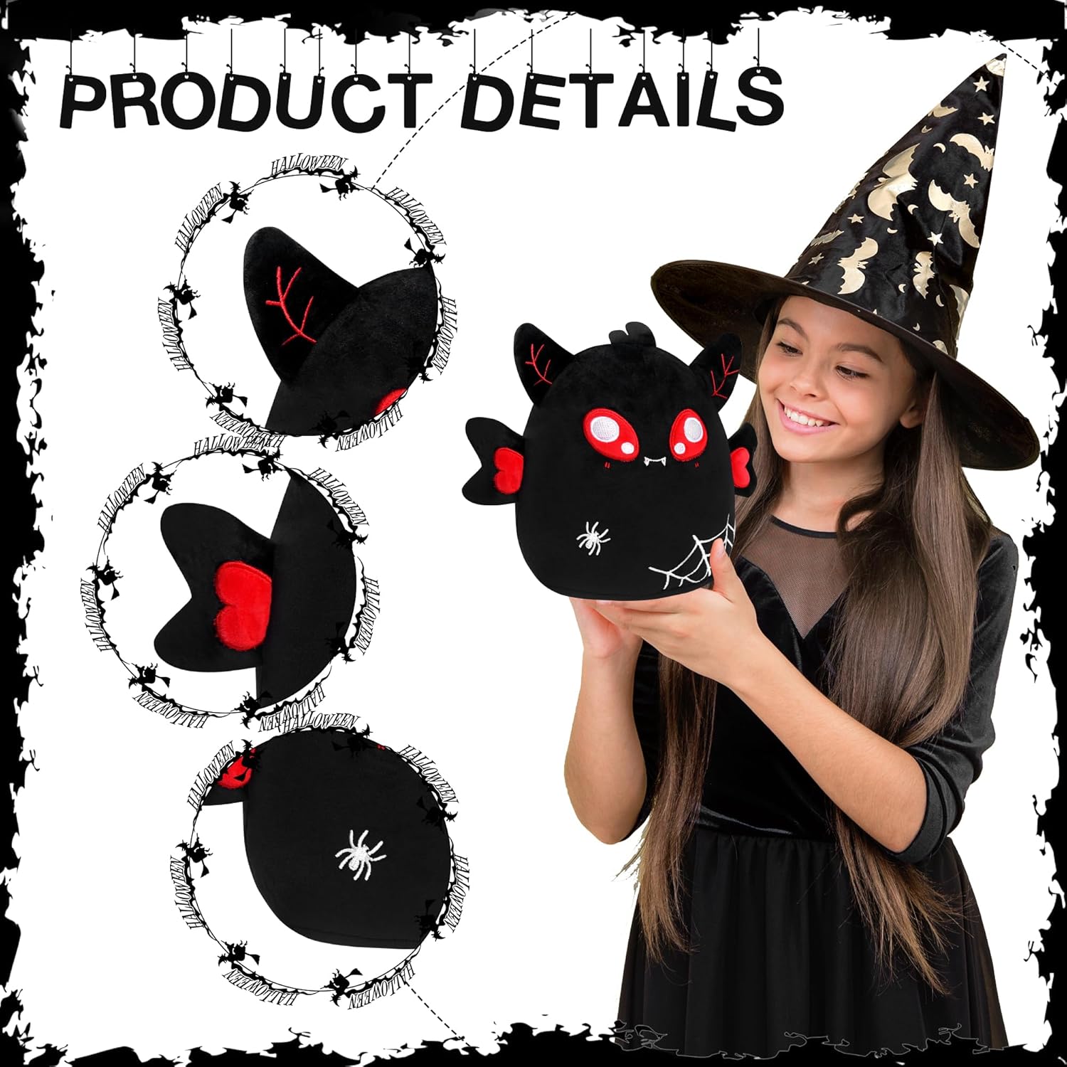Halloween Spider Plush Pillow Toy