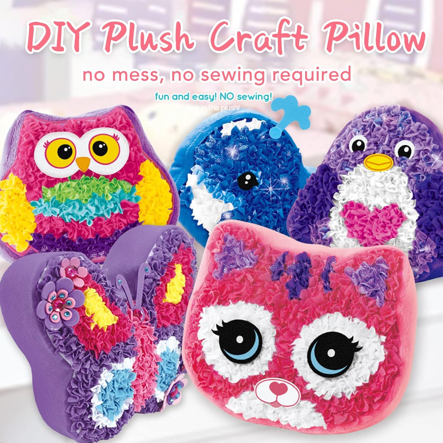 Plush Craft DIY Animal Pillow Toy for Kids