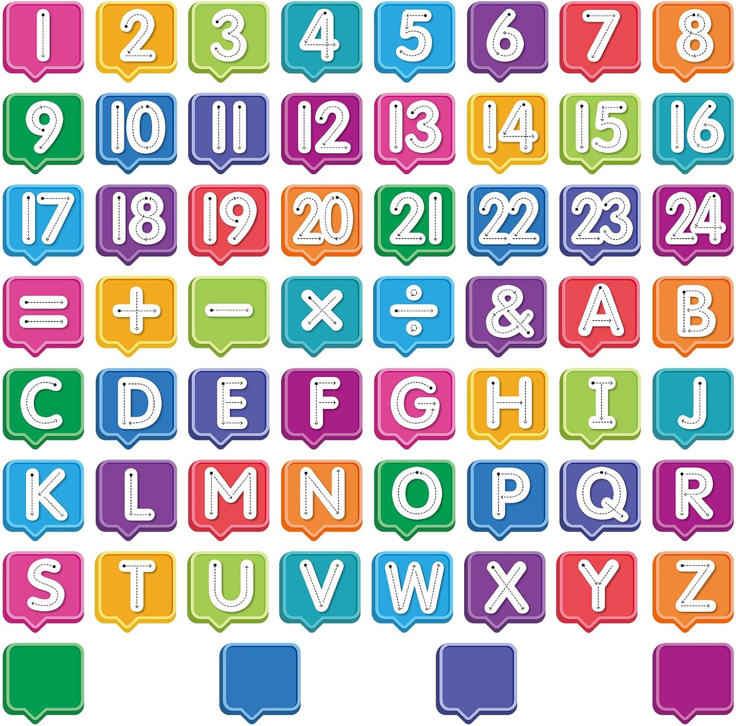FLYAB Alphabet Number Wall Stickers 1