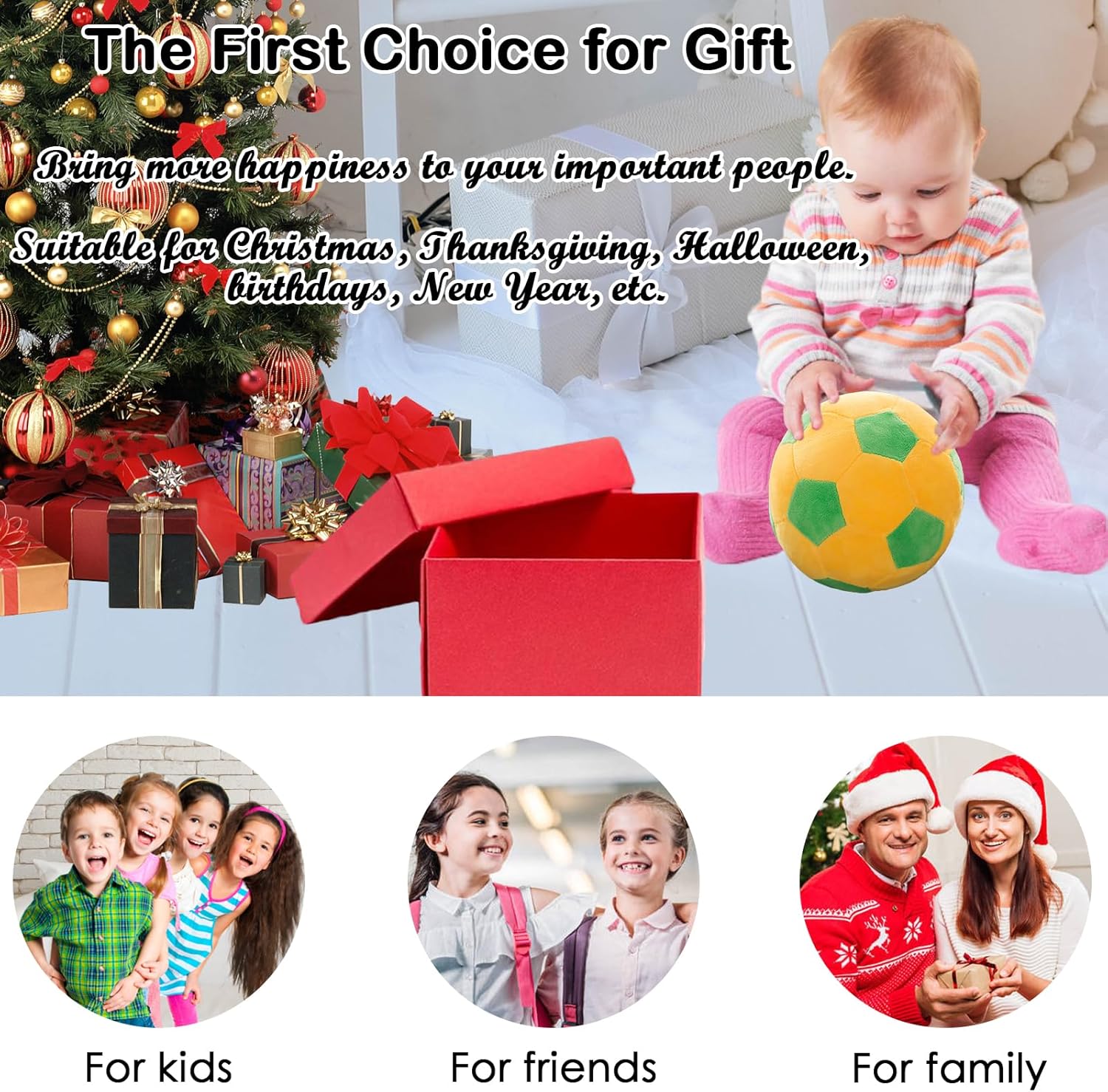 Plush Soccer Ball Stuffed Toy for Kids