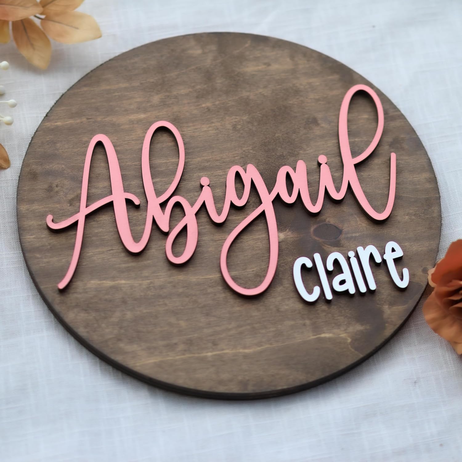 Custom 3D Baby Name Sign with 30 Colors