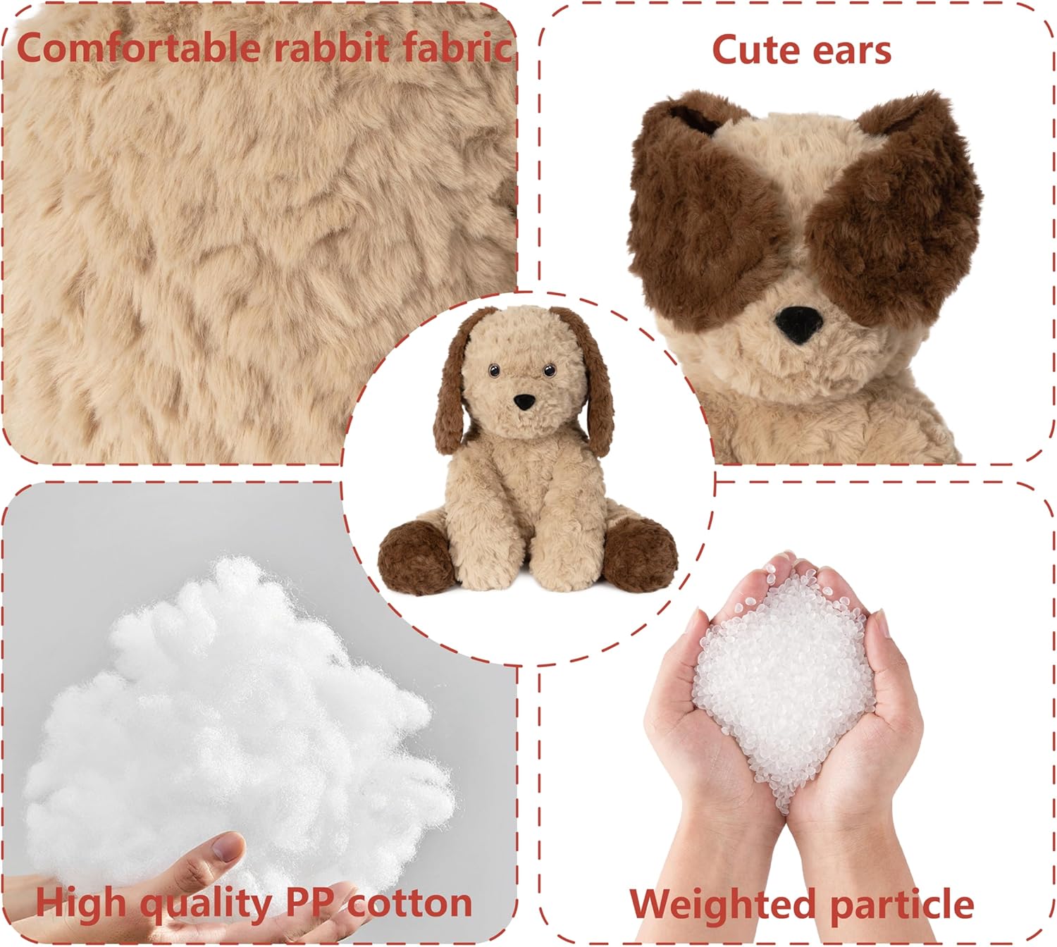 Niuniu Daddy 14 Inch Weighted Plush Dog