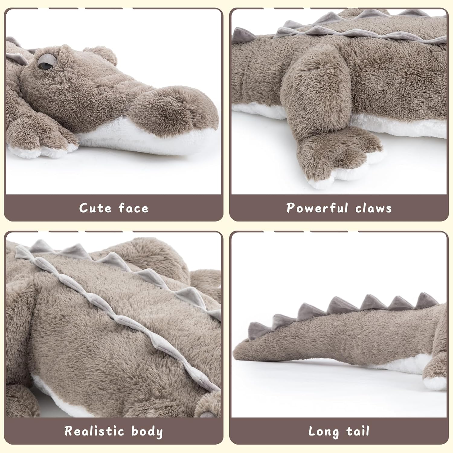 MorisMos 46 Inch Giant Alligator Plush