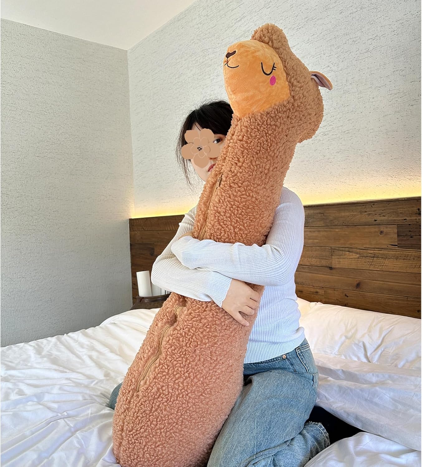 Hofun4U Alpaca Plush Pillow 51 Inch Long Body Pillow