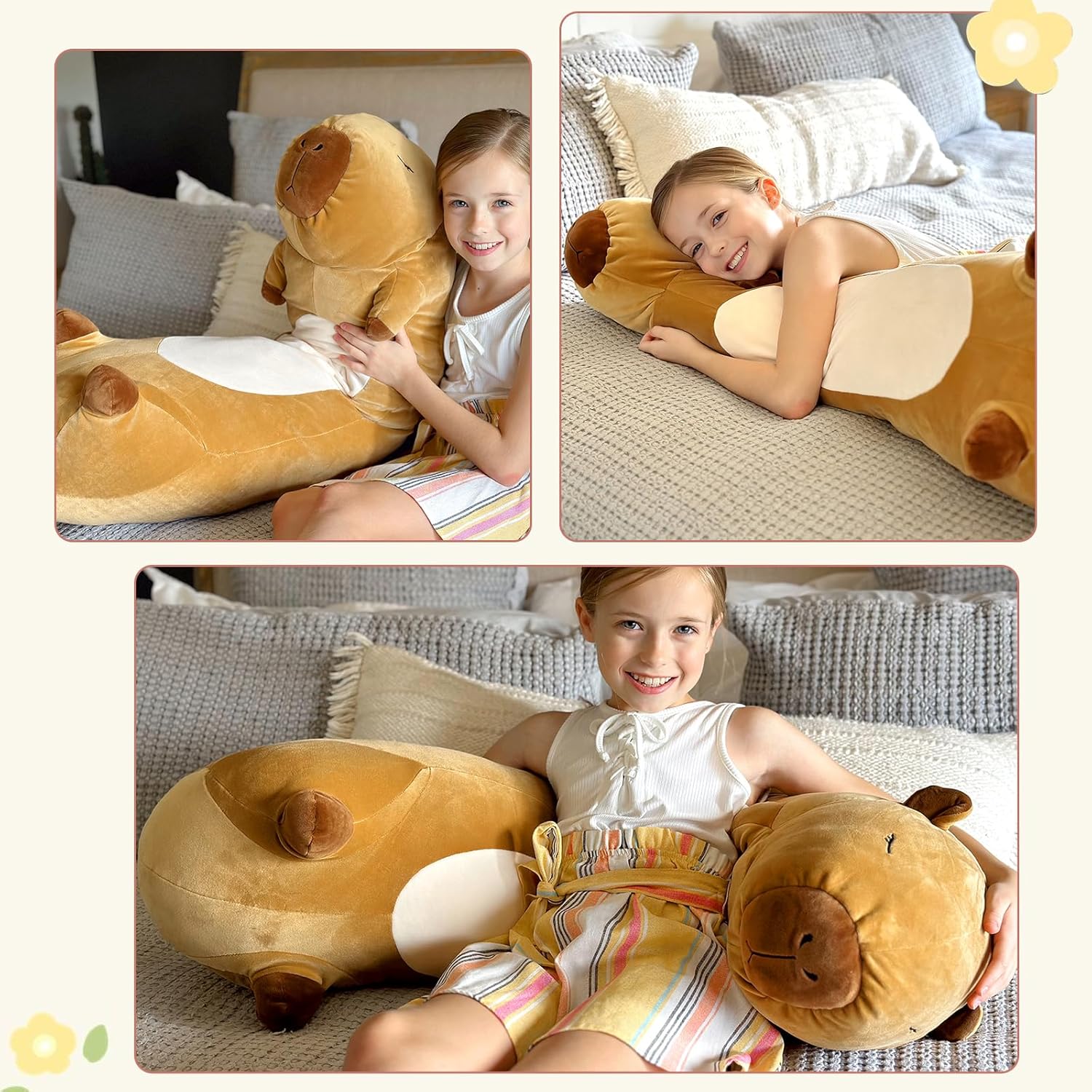 Tezituor Long Capybara Plush Pillow