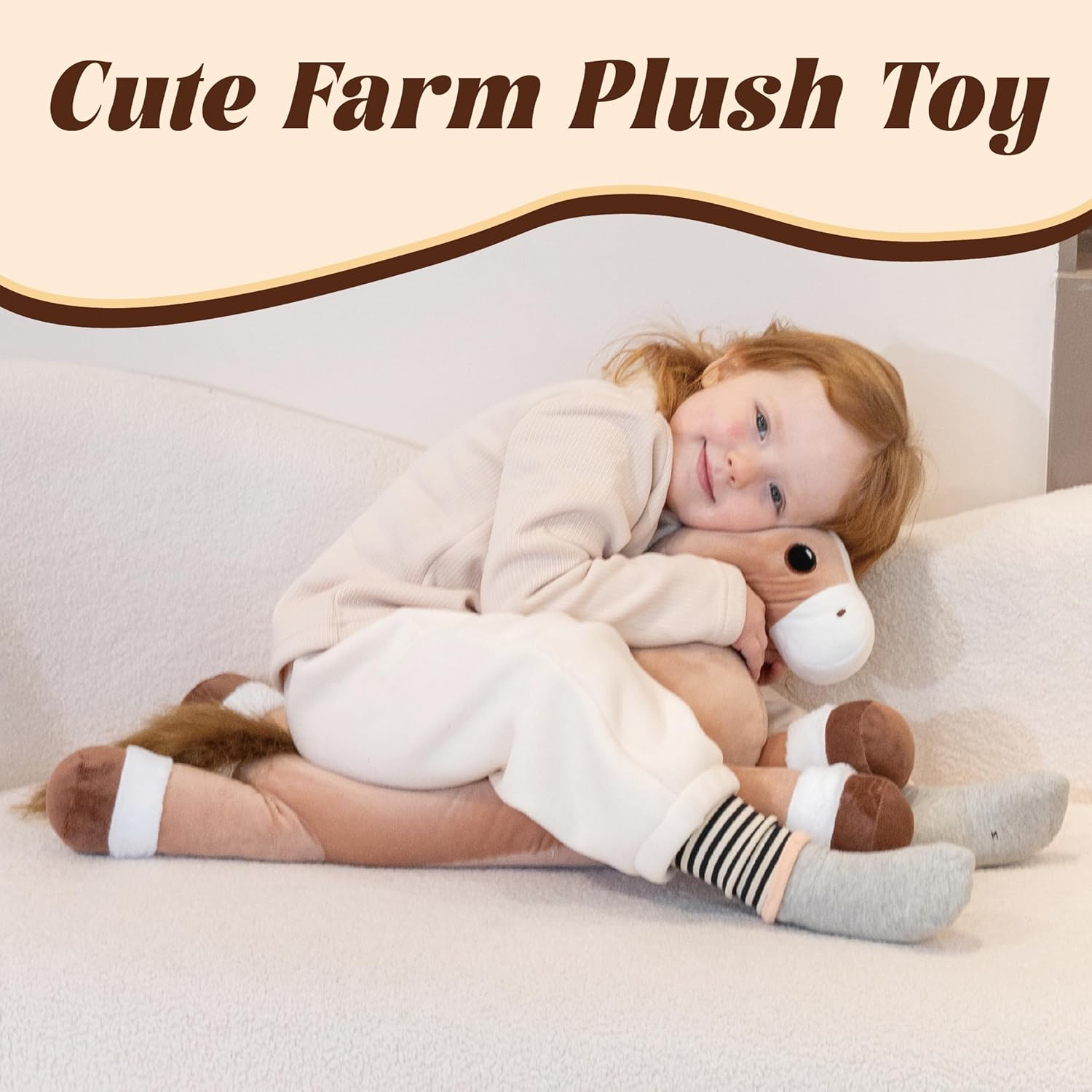 Jrystar Weighted Horse Plush Pillow 1