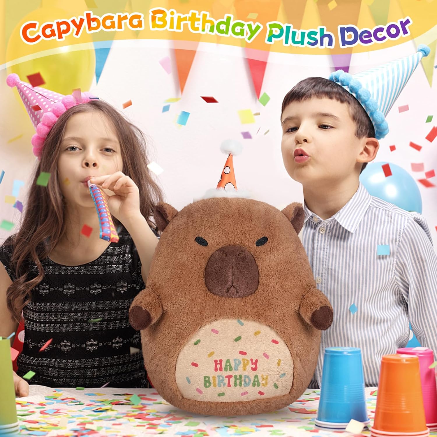 Capybara Plush Pillow for Cuddling and Relaxation