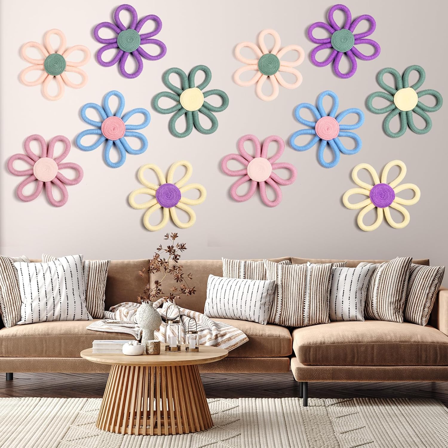 Ripeng 6 Pcs Boho Wall Decor for Girls