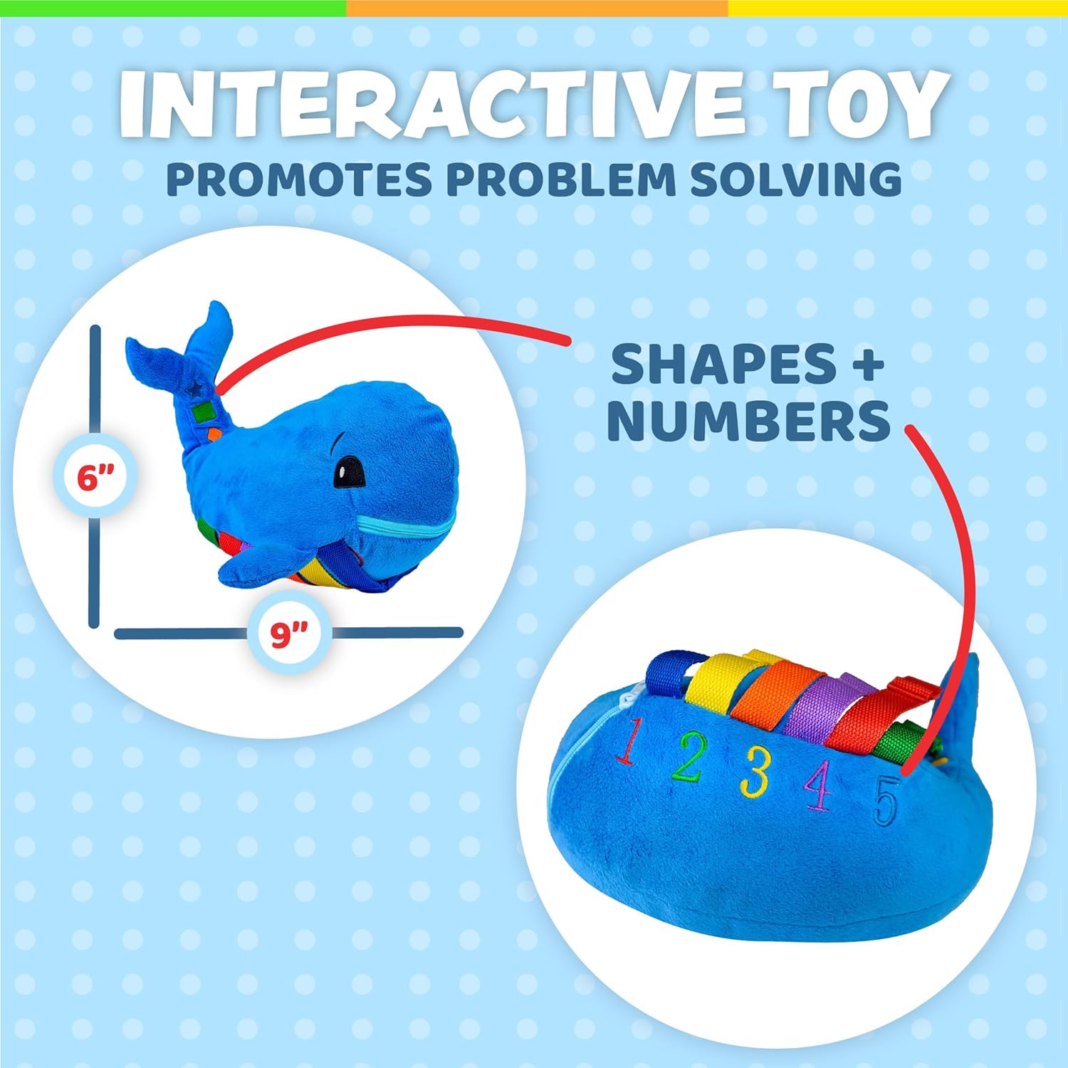 Buckle Toys Blu Whale Stuffed Animal