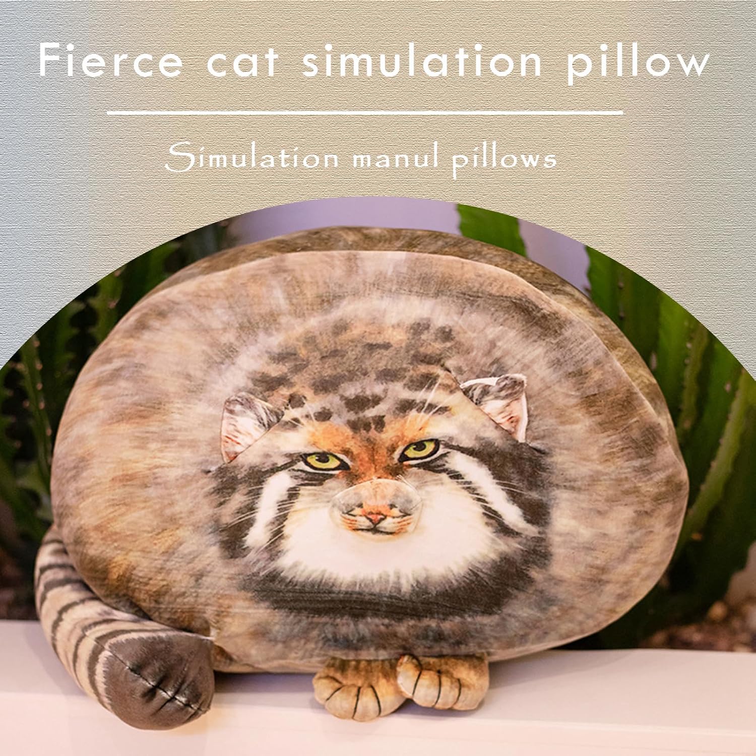 Pallas Cat Plush Body Pillow for Kids