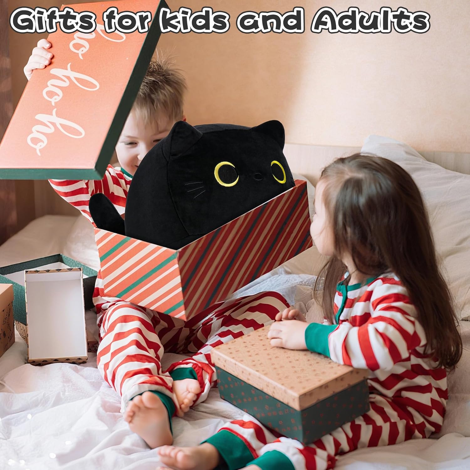 Big Black Cat Plush Pillow