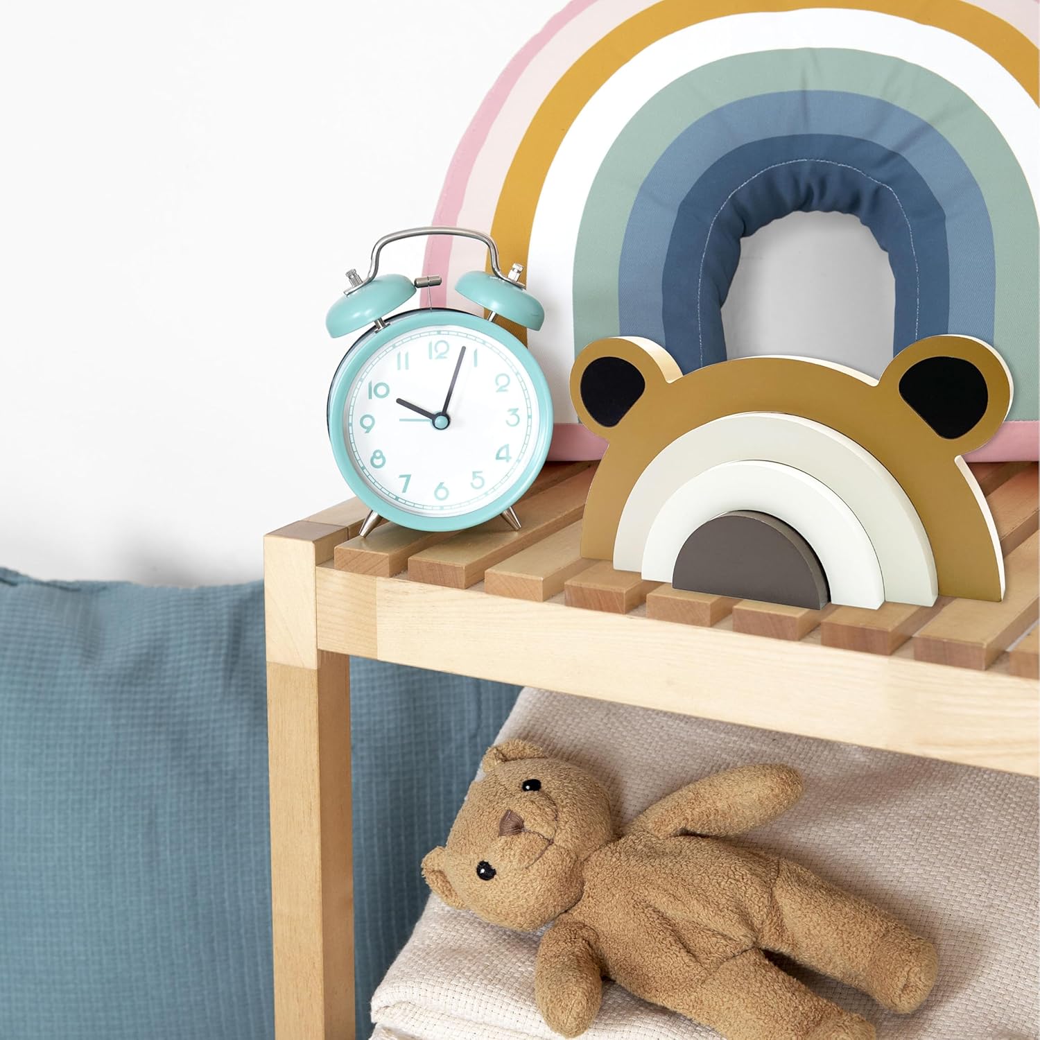 Wooden Bear Rainbow Decor for Nursery Room