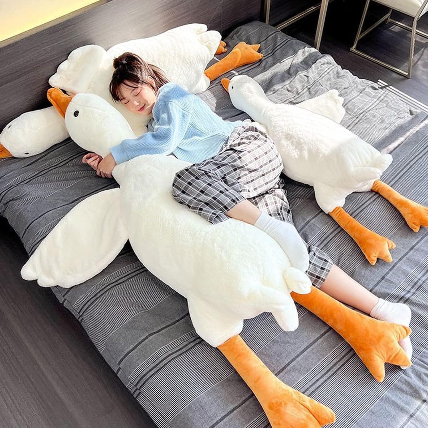 Swan Weighted Plush Animal Toy