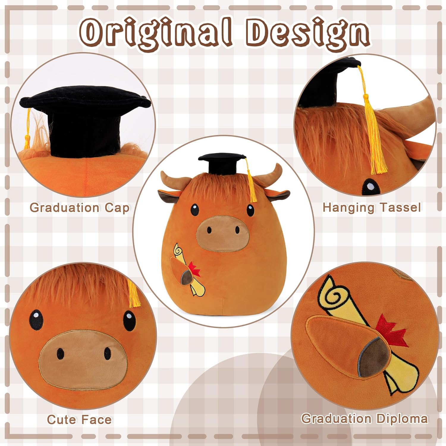 Class of 2026 18in Graduation Plush Cow