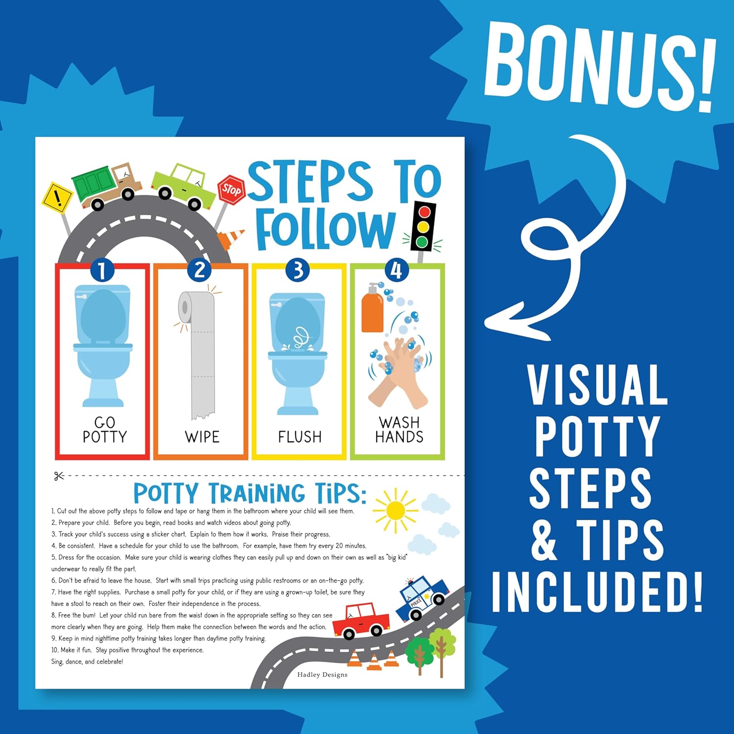 Hadley Designs Potty Training Chart for Boys 1