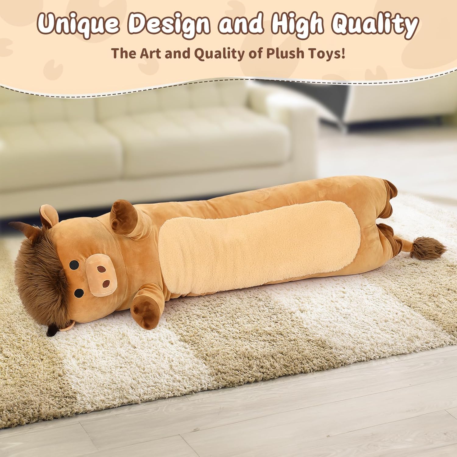 Highland Cow Plush Body Pillow
