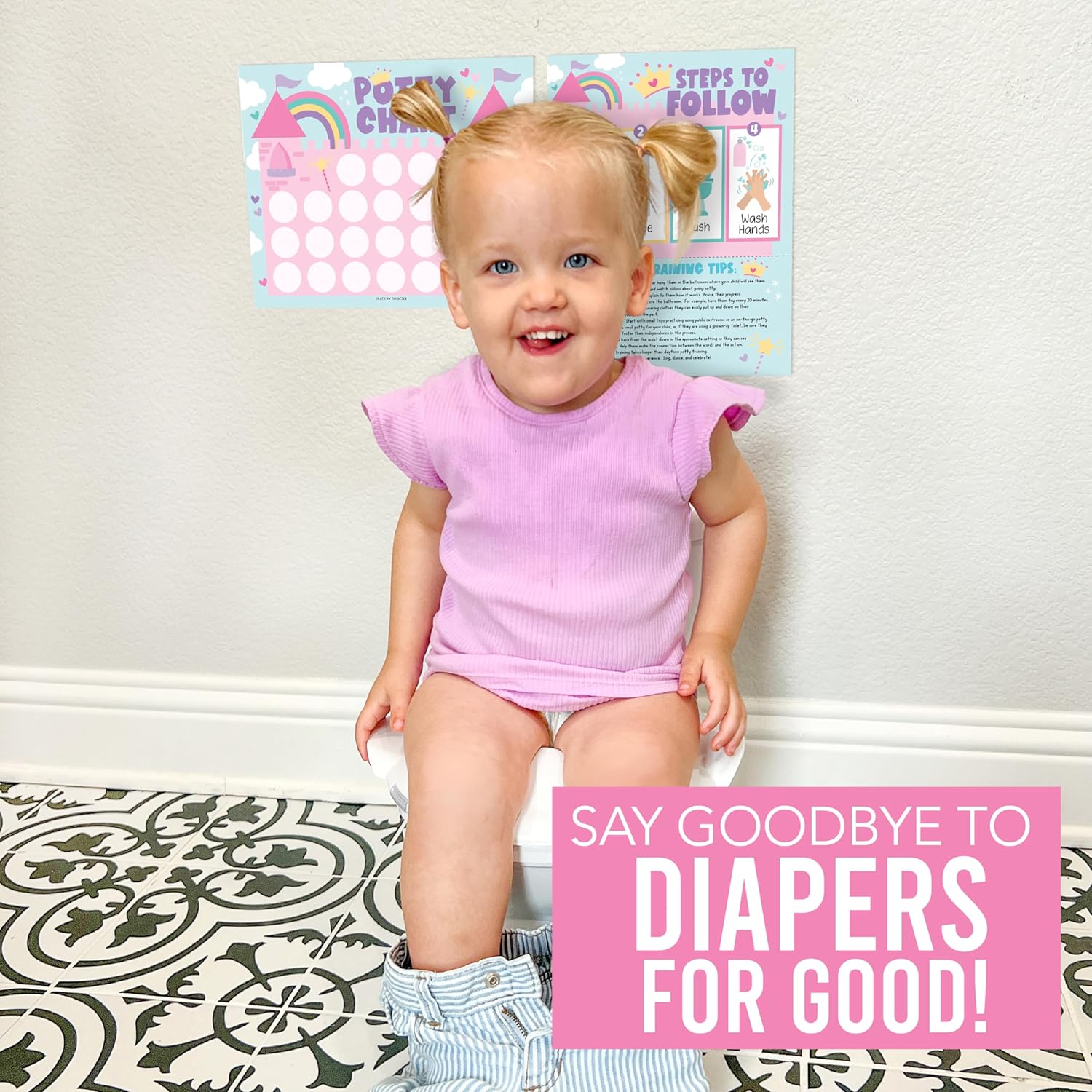 Hadley Designs Princess Potty Training Chart for Girl
