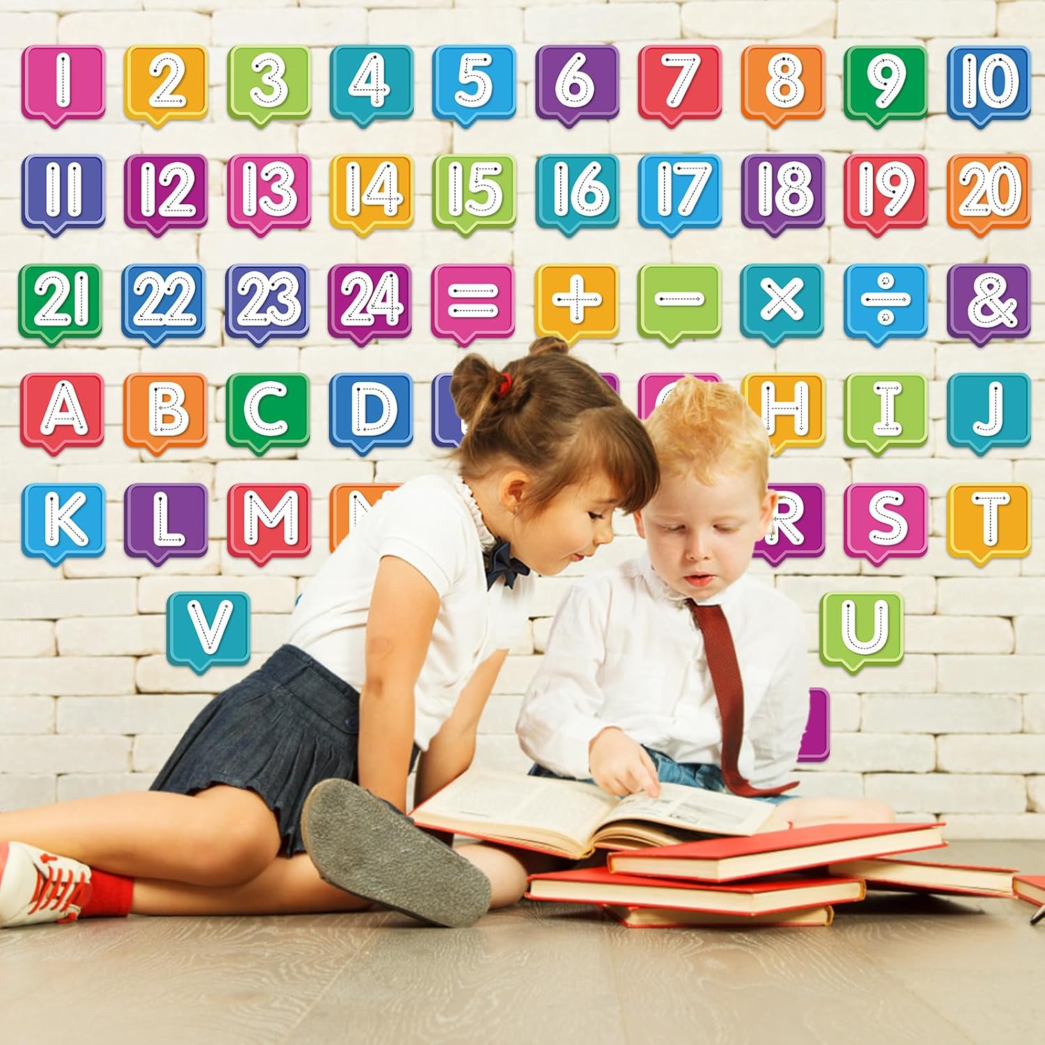 FLYAB Alphabet Number Wall Stickers 1