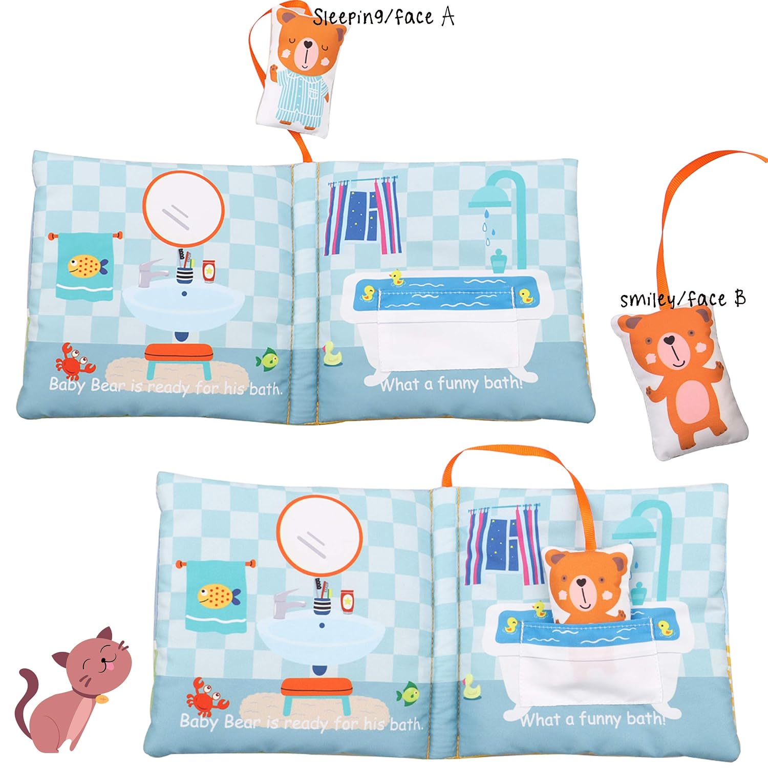 Teddy Bear Baby Book Activity Soft Book