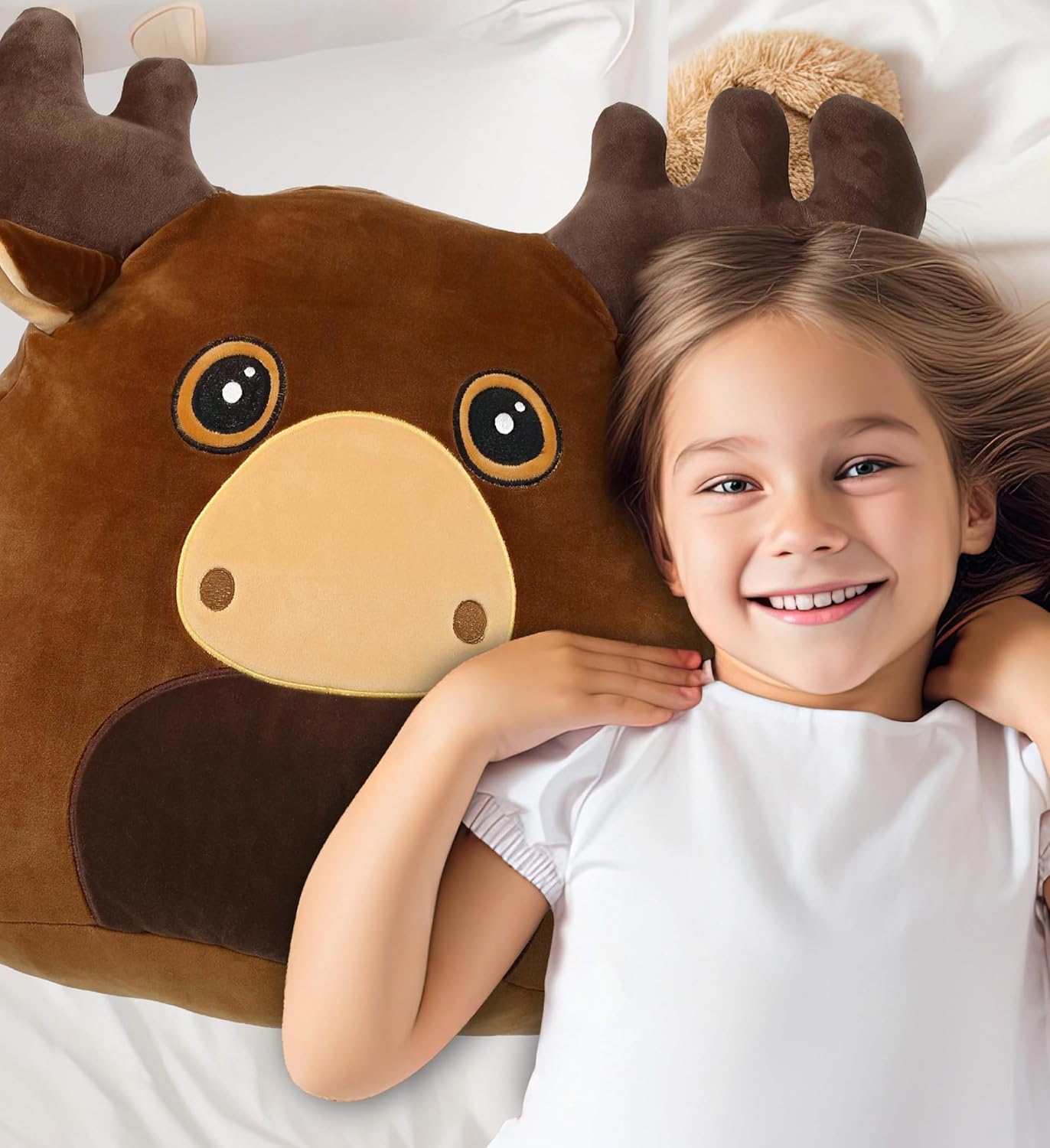 DolliBu Snug Mooshies Moose Plush Toy 17 inches