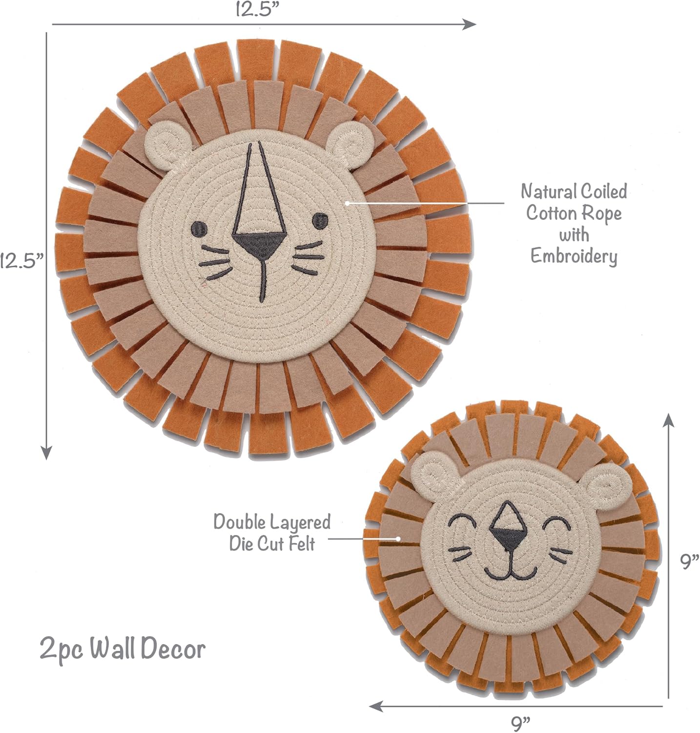 Jungle Adventure Lion Wall Decor 2-Piece