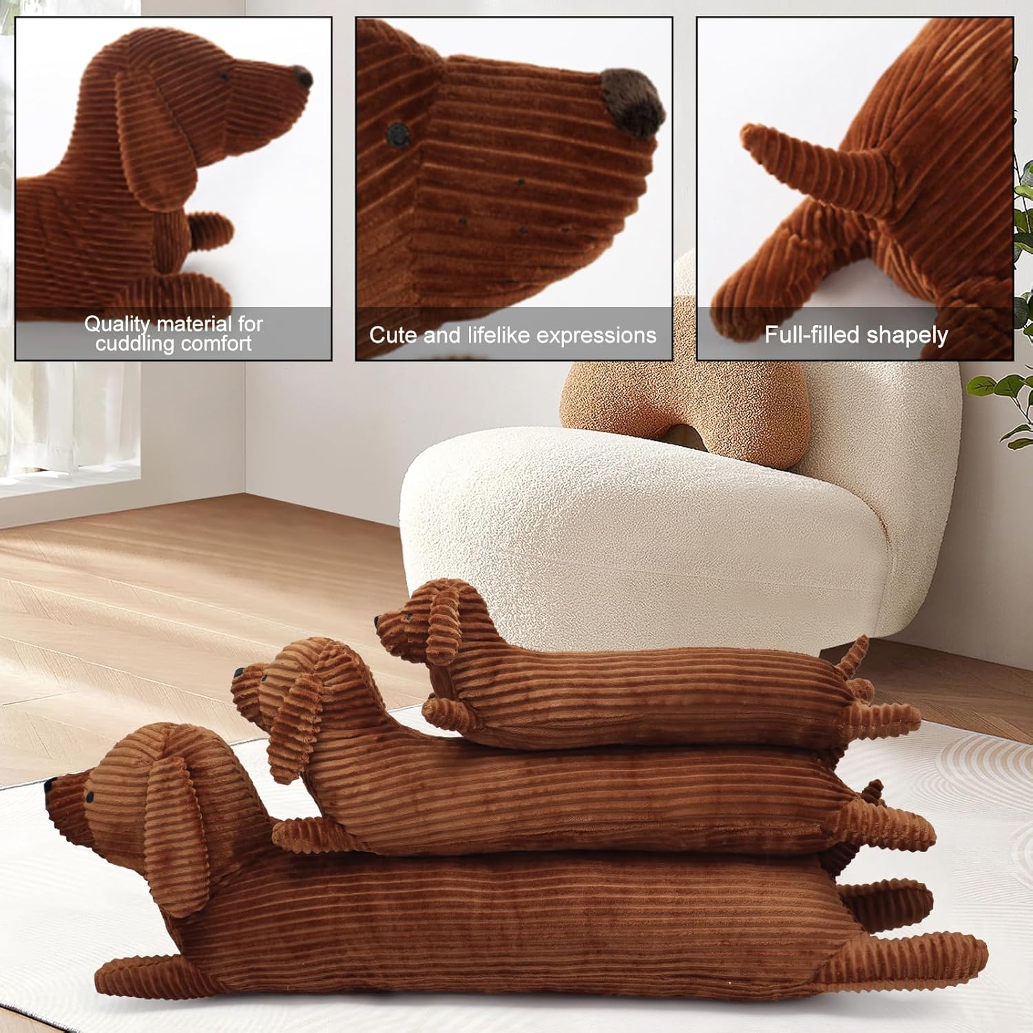 Enhopty 196 Inch Giant Dachshund Plush Pillow