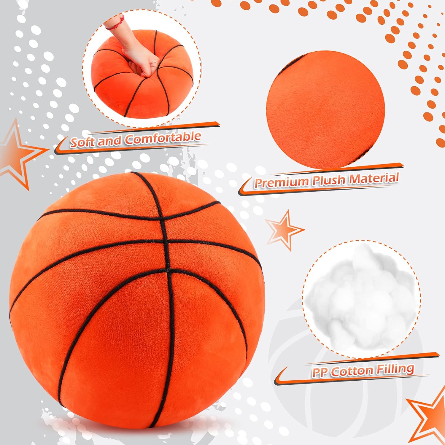 HyDren Plush Basketball Pillows Set of 2