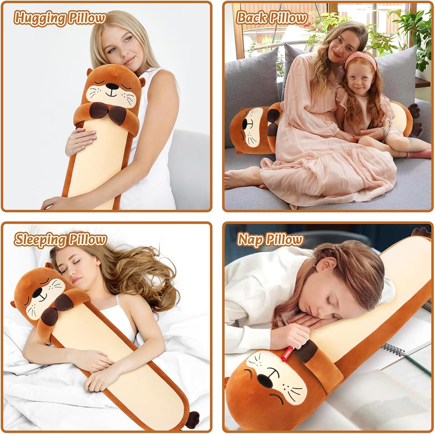 Kawaii Large Plush Otter Pillow