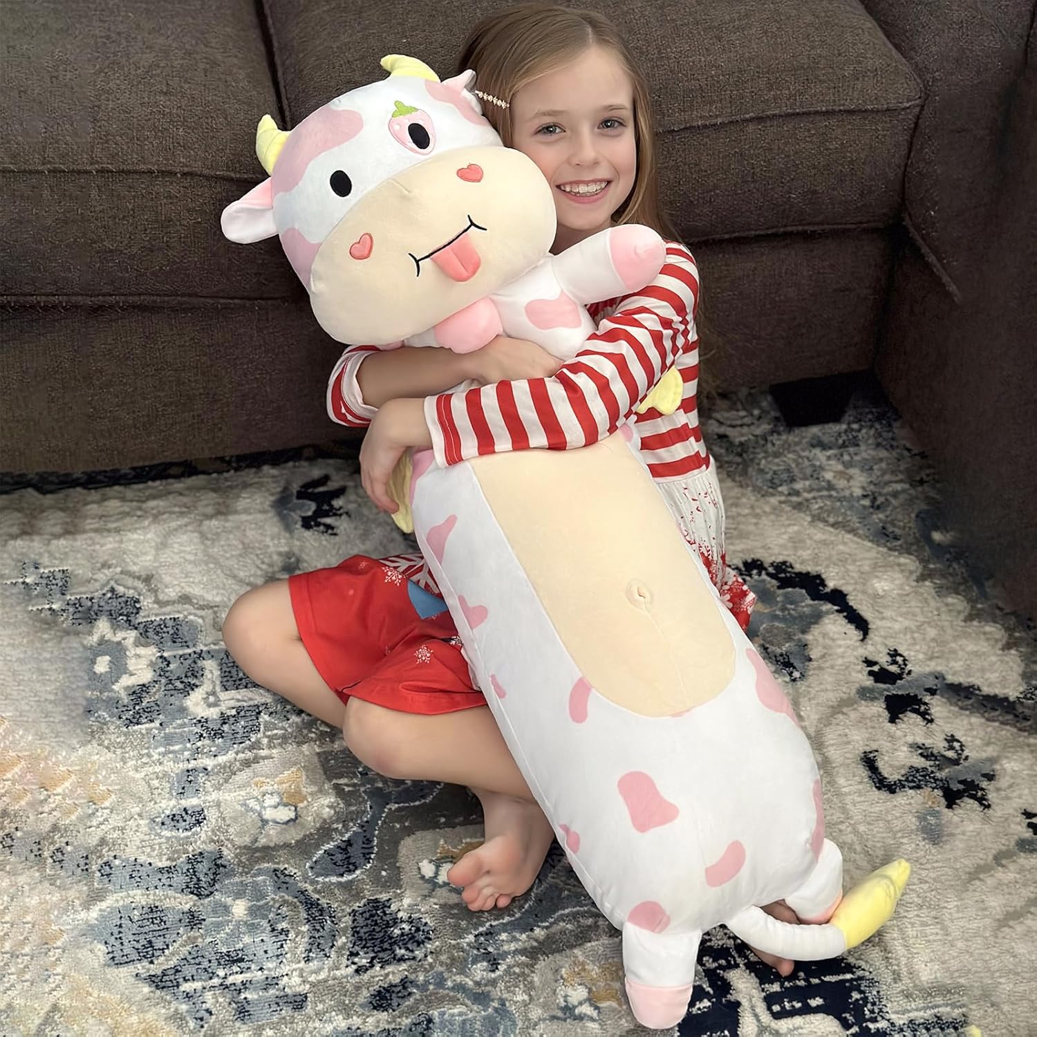 MorisMos Glow in the Dark Cow Pillow
