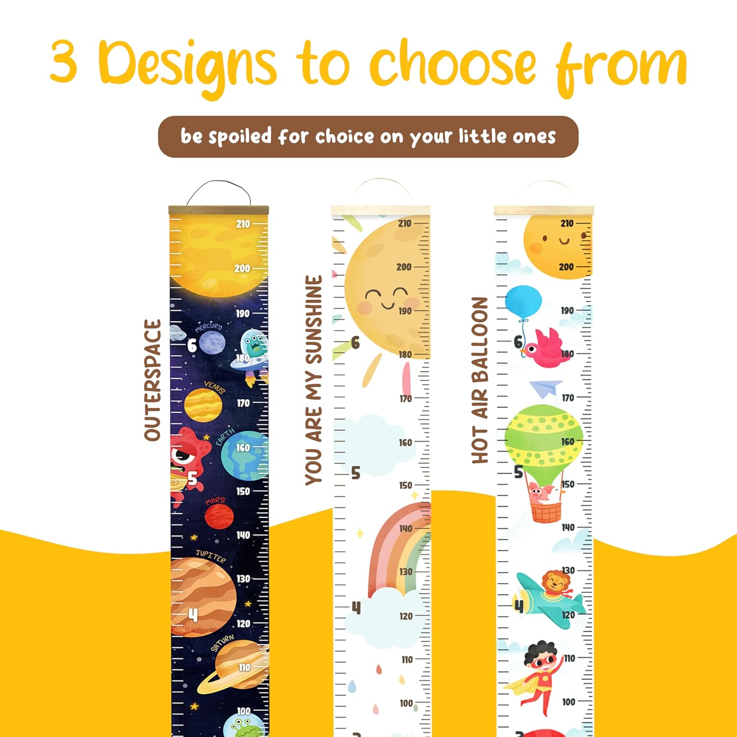 Kids Growth Chart for Wall - 82x79 Inch