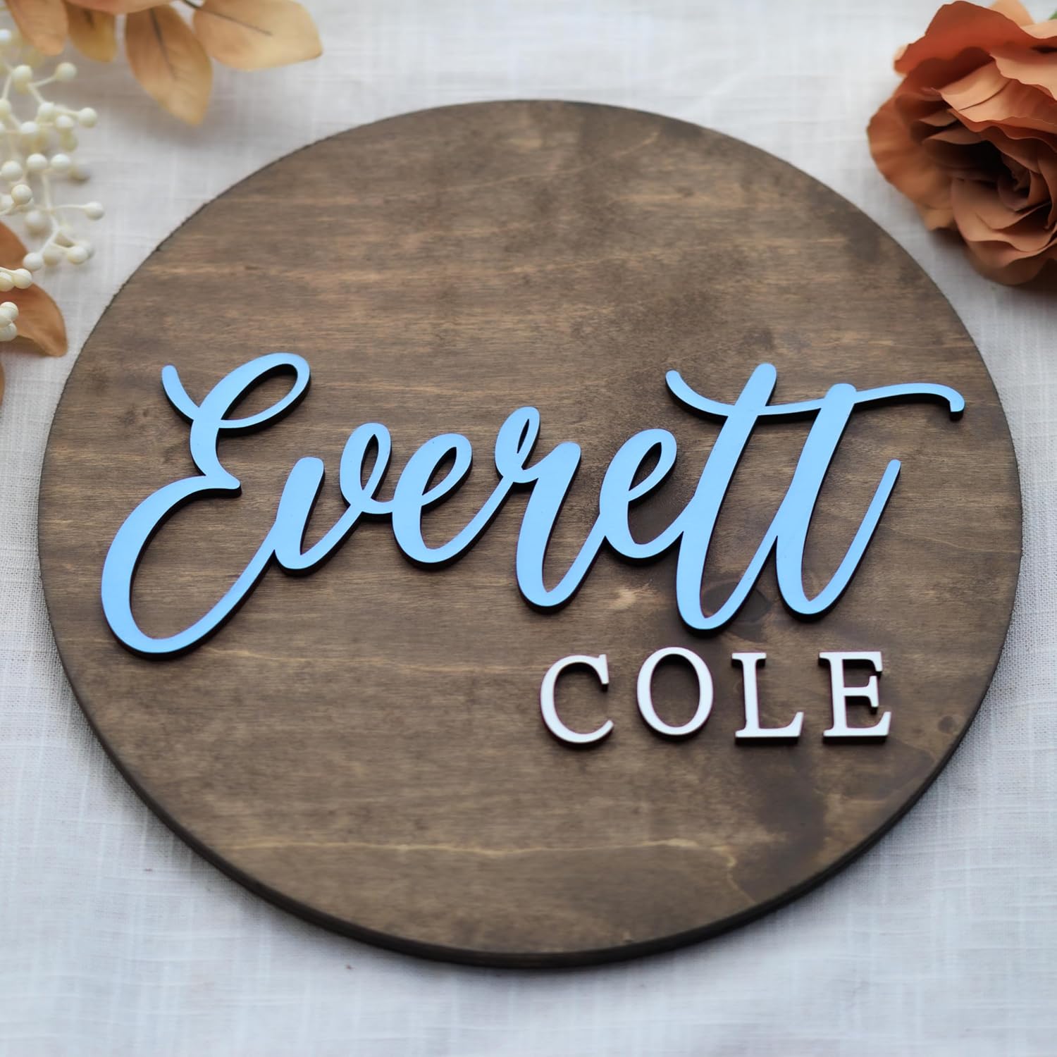 Custom Round Nursery Name Sign