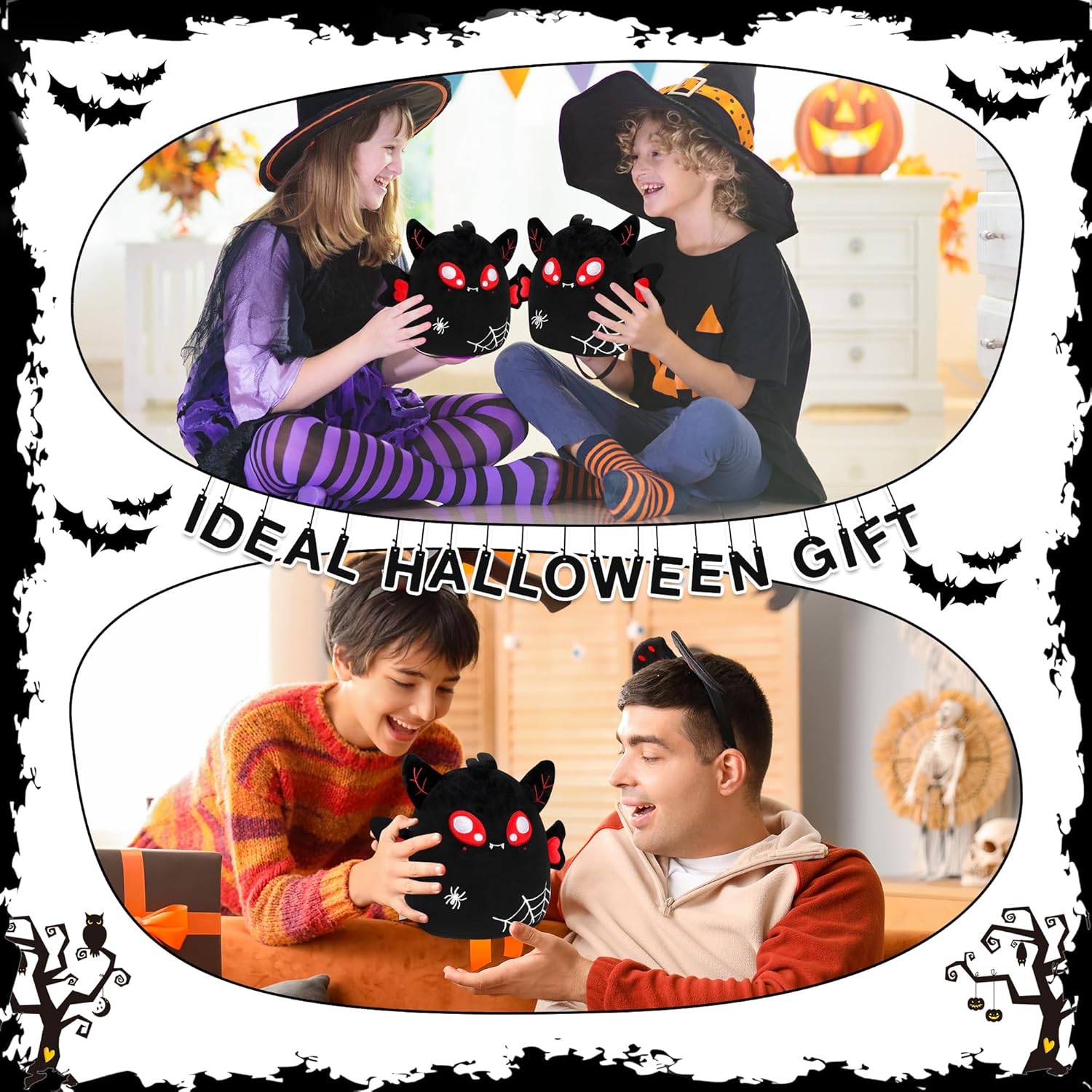 Halloween Spider Plush Pillow Toy