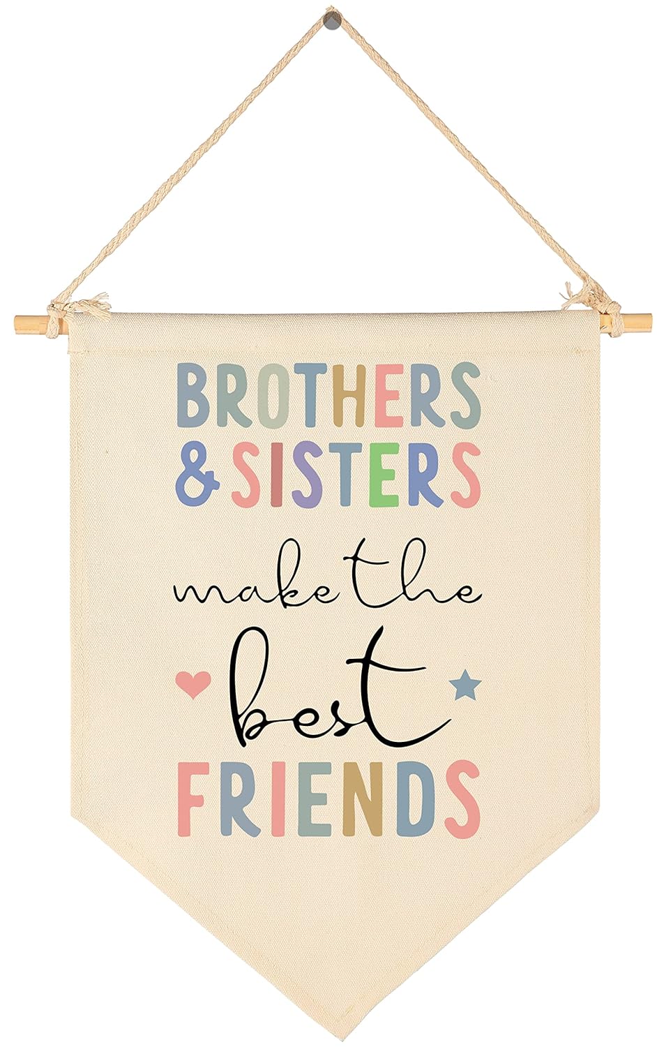 Brothers and Sisters Pennant Wall Sign