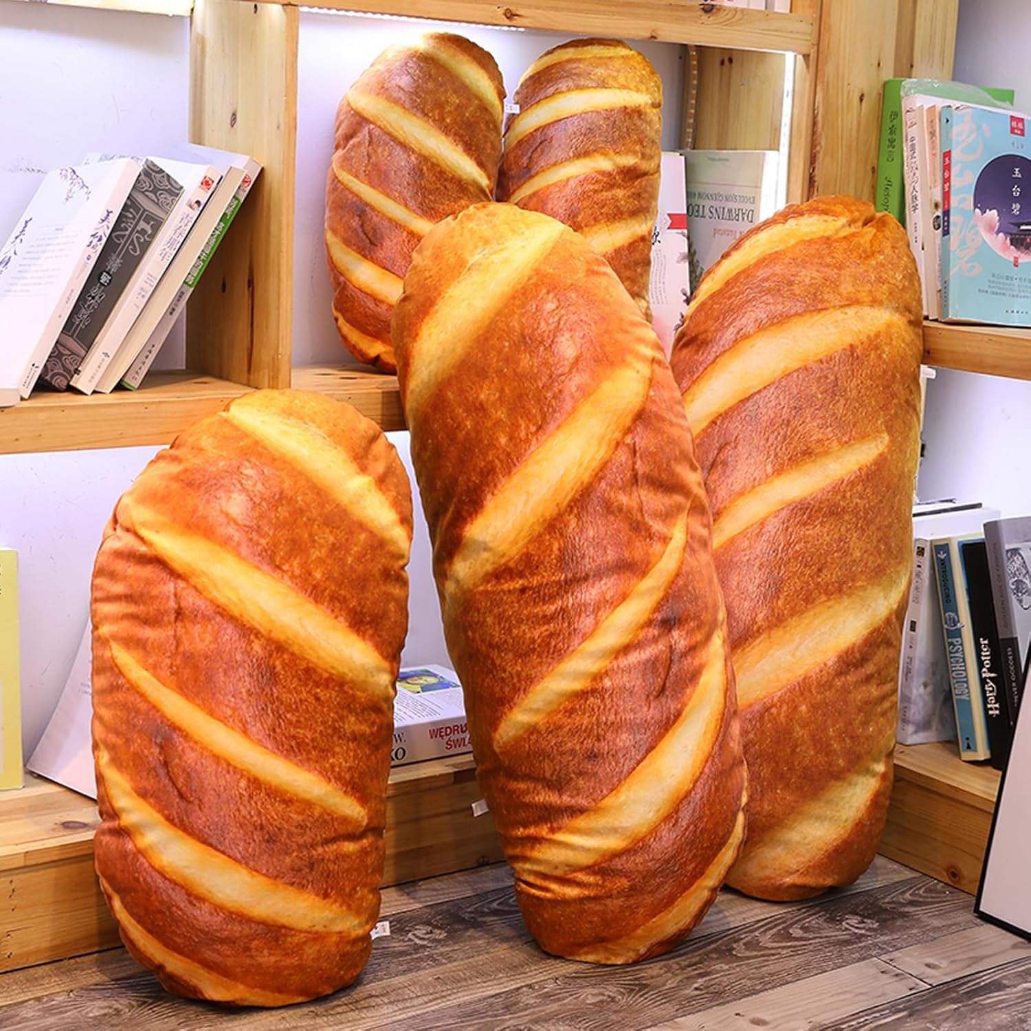 Levenkeness 3D Toast Bread Plush Pillow