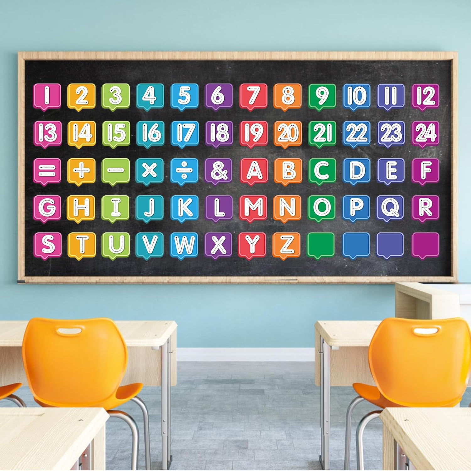 FLYAB Alphabet Number Wall Stickers 1