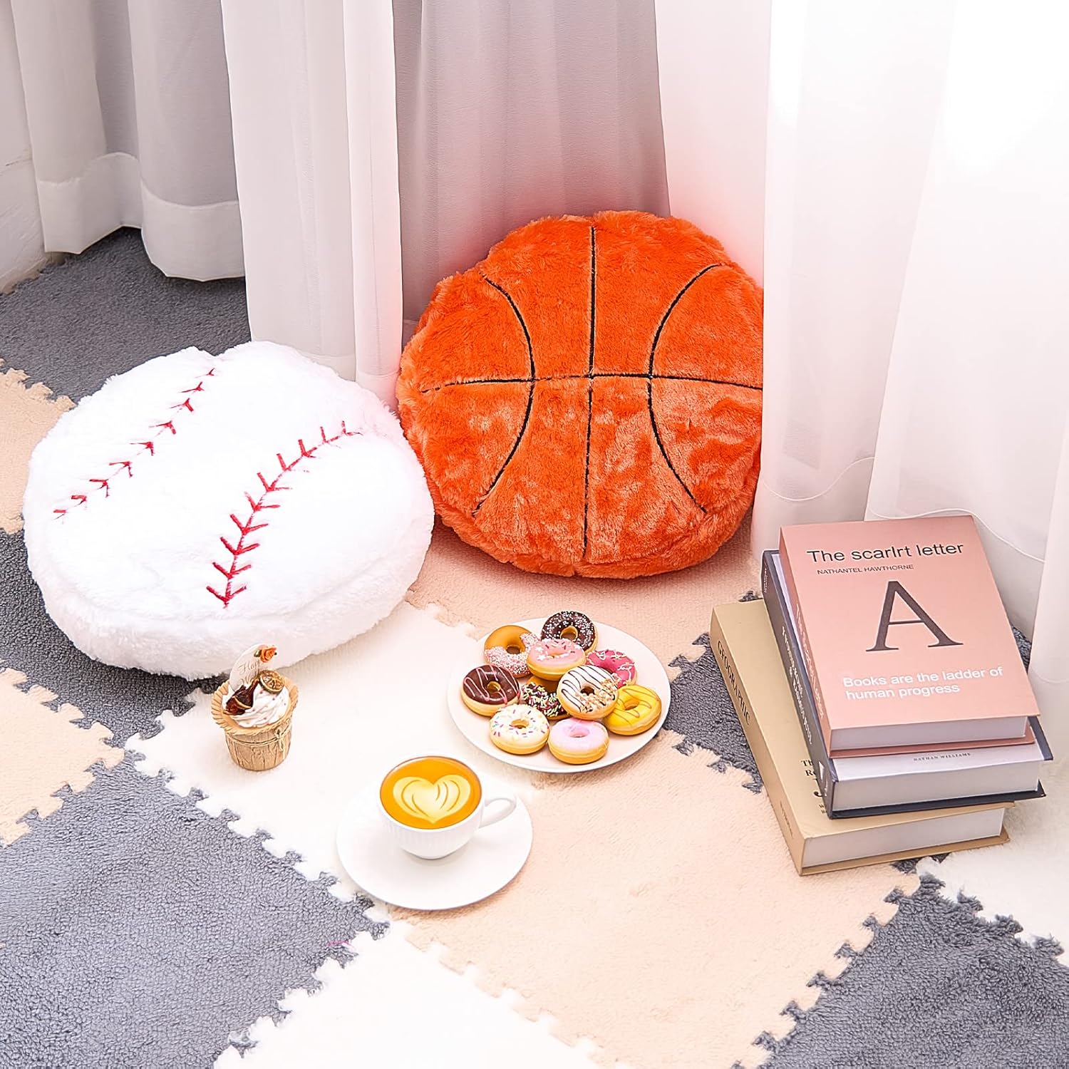 Juexica 4 Pcs Sports Throw Pillows