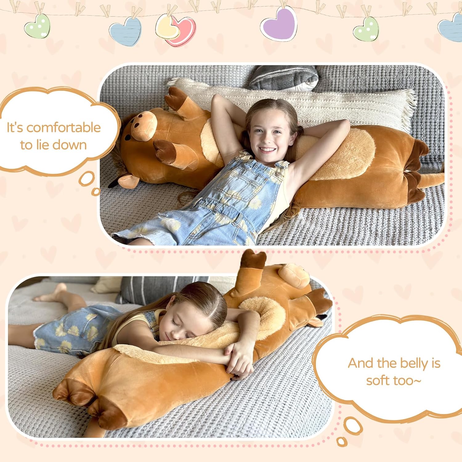 Highland Cow Plush Body Pillow