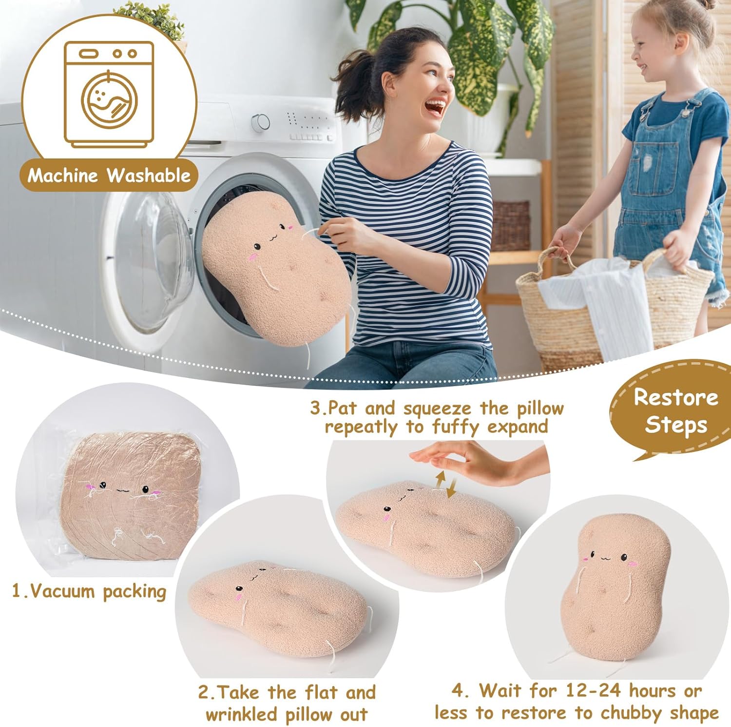 Marble Empire Potato Plush Pillow