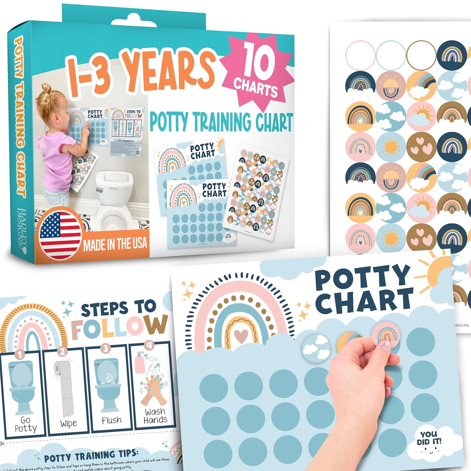 Hadley Designs Potty Training Chart for Girls 1