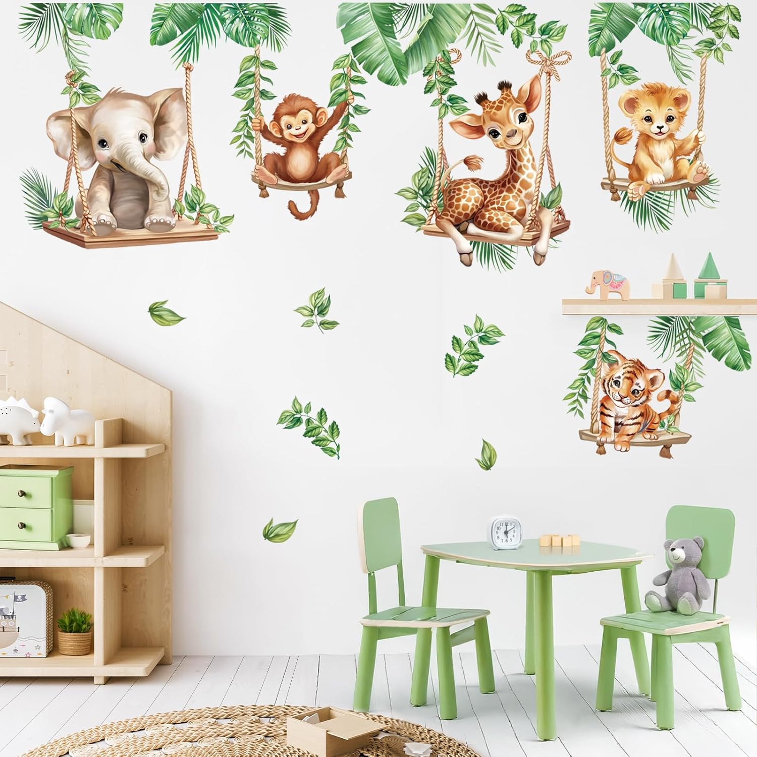 Wondever Jungle Animals Wall Stickers