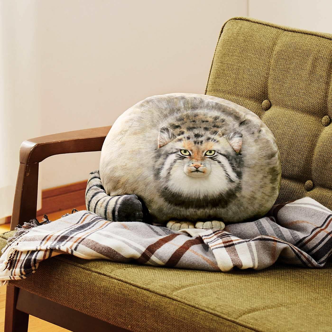 Pallas Cat Plush Pillow Toy 45cm