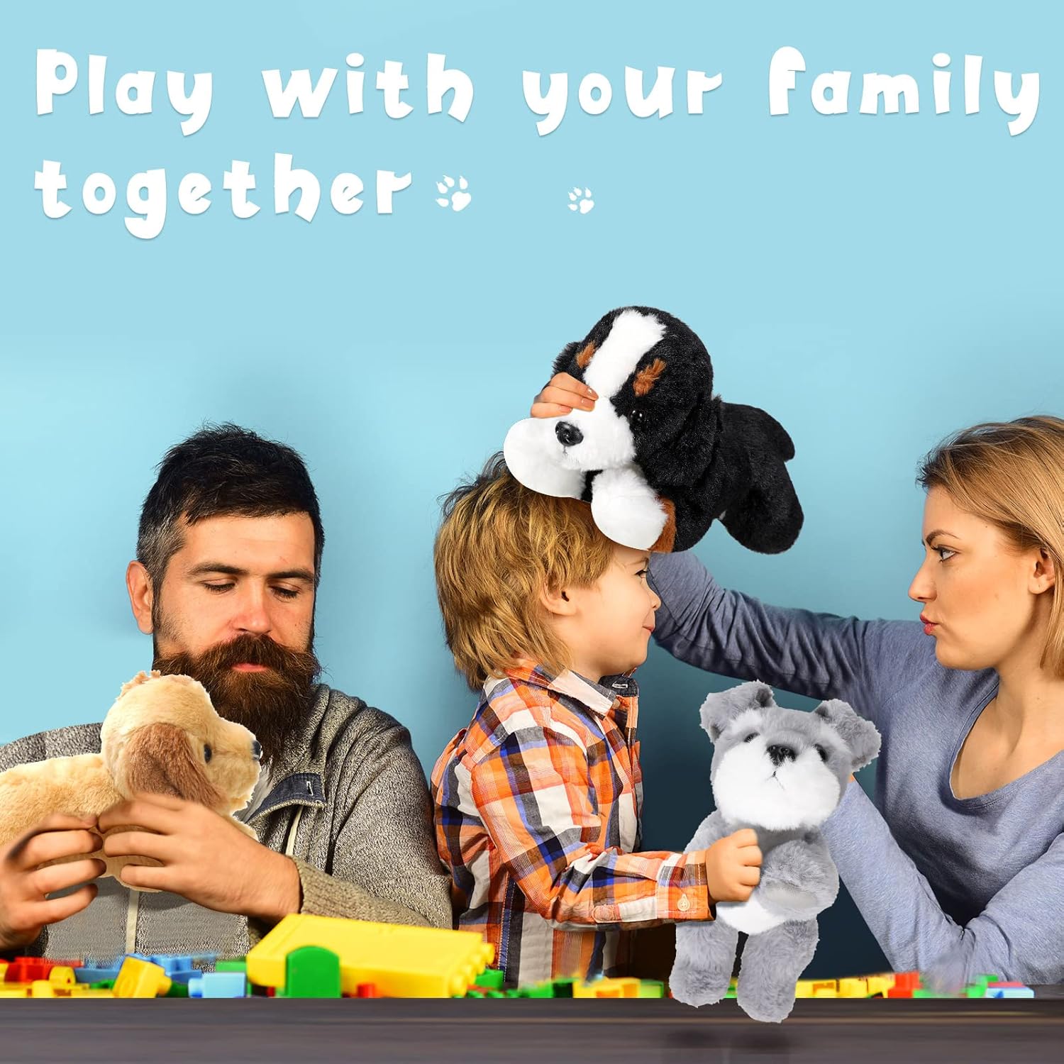 Skylety 3 Pcs Plush Dog Pillow Toy Set